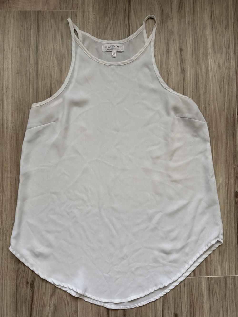 Cotton On White Racerback High Neck Camisole